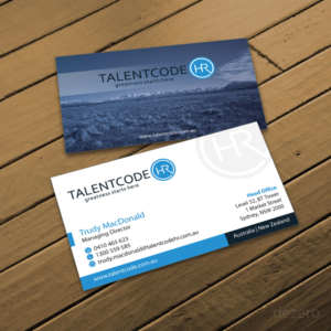 Business Card Design by Dezero for TalentCode HR | Design: #10575005