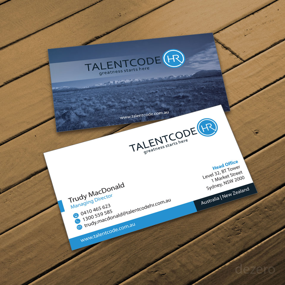 Business Card Design by Dezero for TalentCode HR | Design #10575006