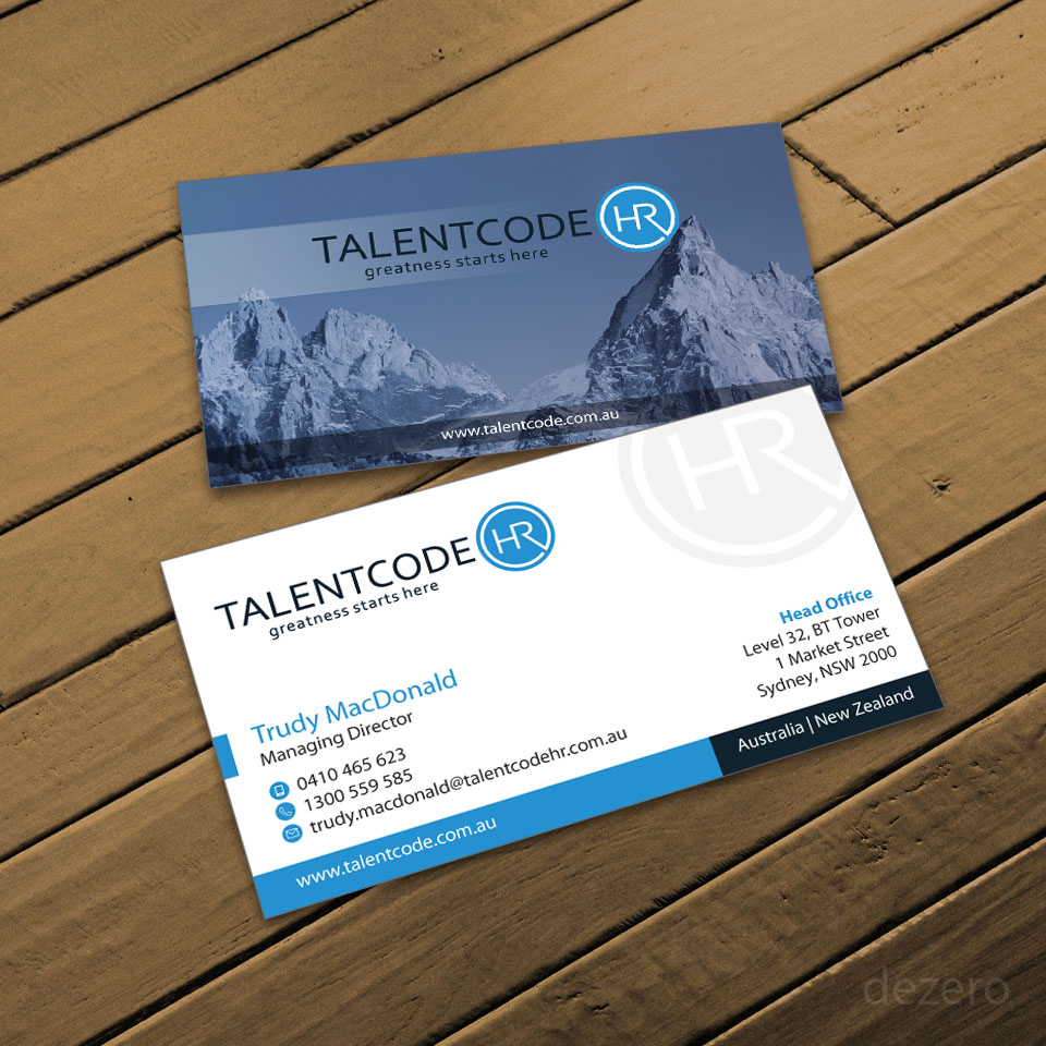 Business Card Design by Dezero for TalentCode HR | Design #10575320