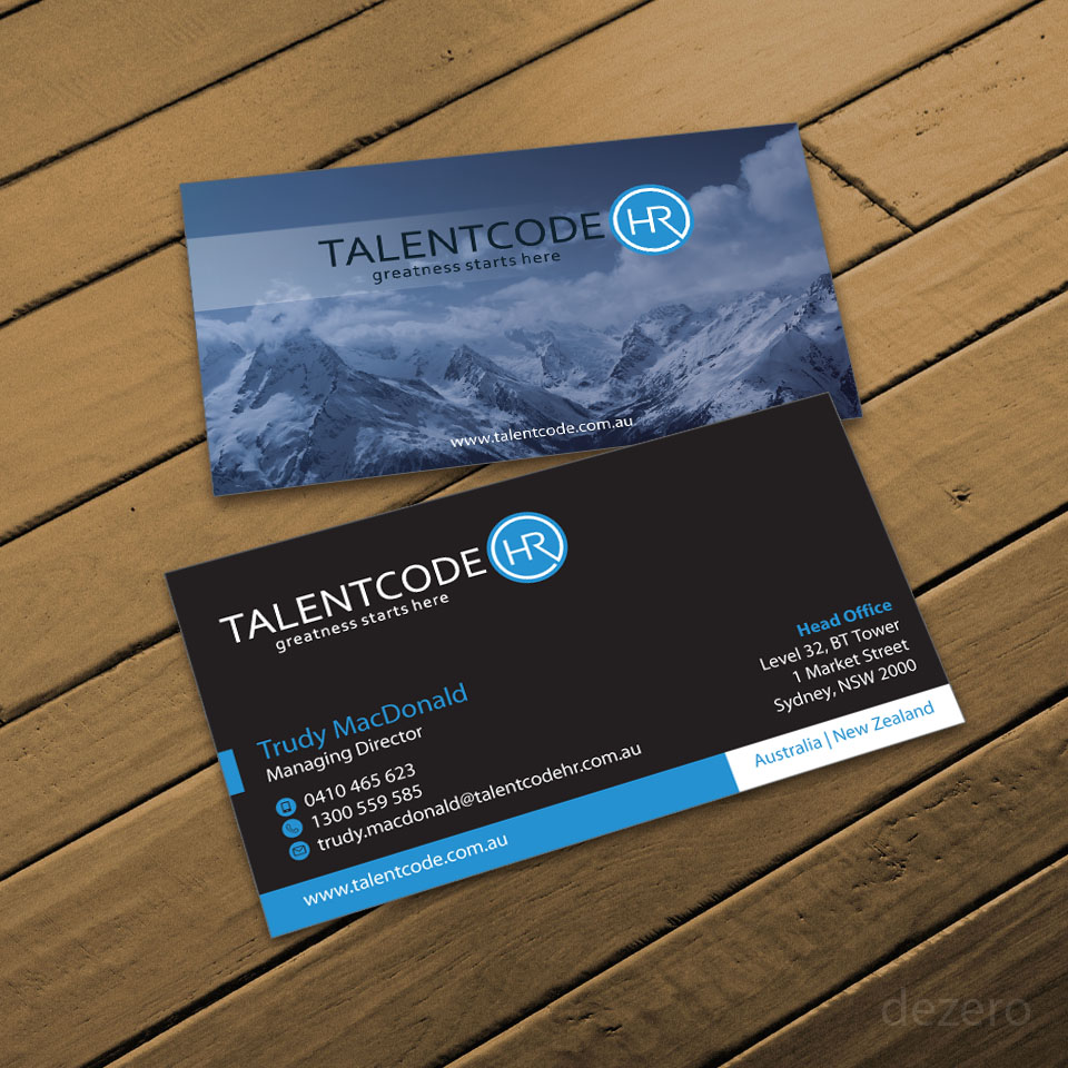 Business Card Design by Dezero for TalentCode HR | Design #10668704