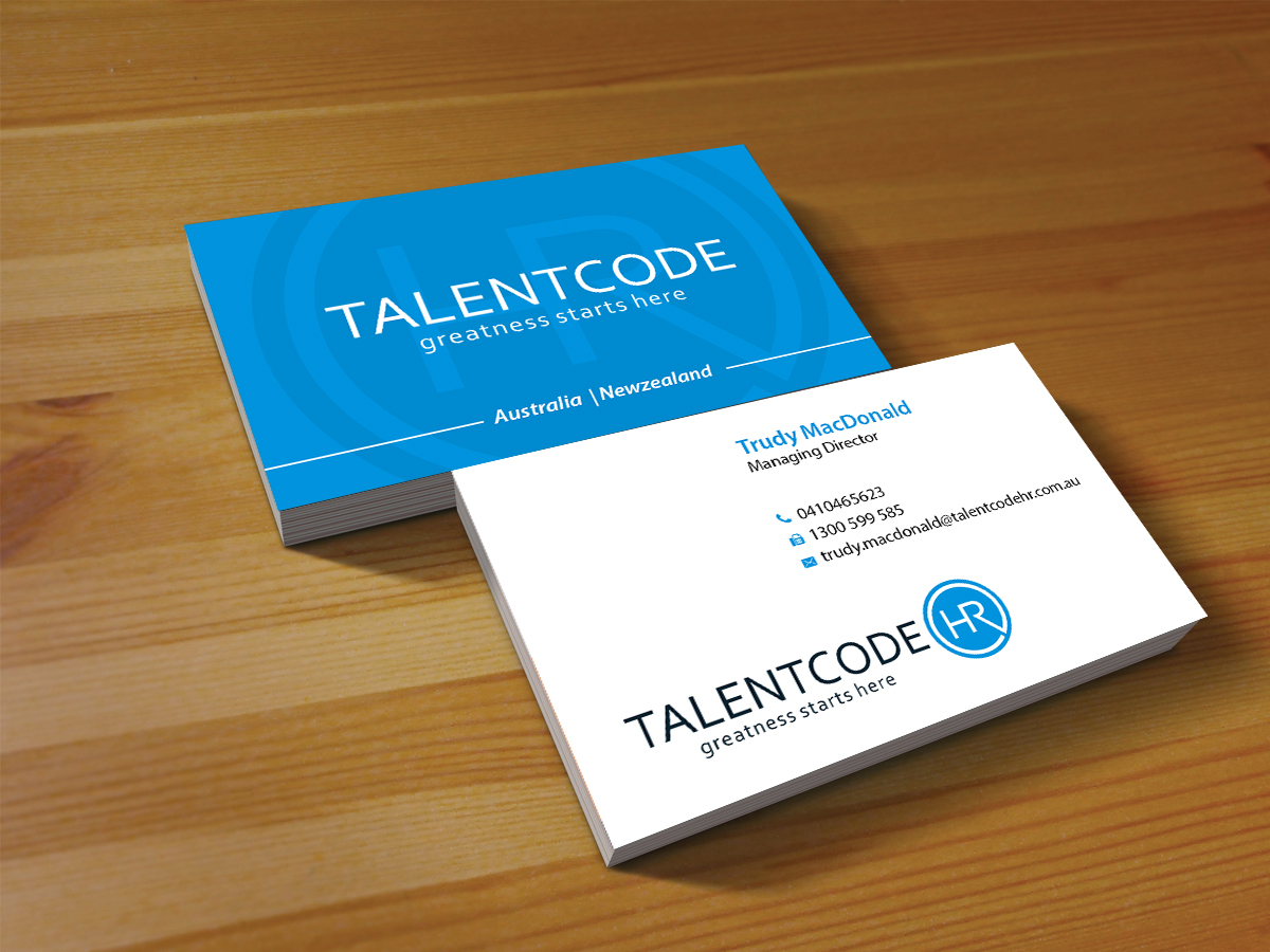 Business Card Design by Creations Box 2015 for TalentCode HR | Design #10560430