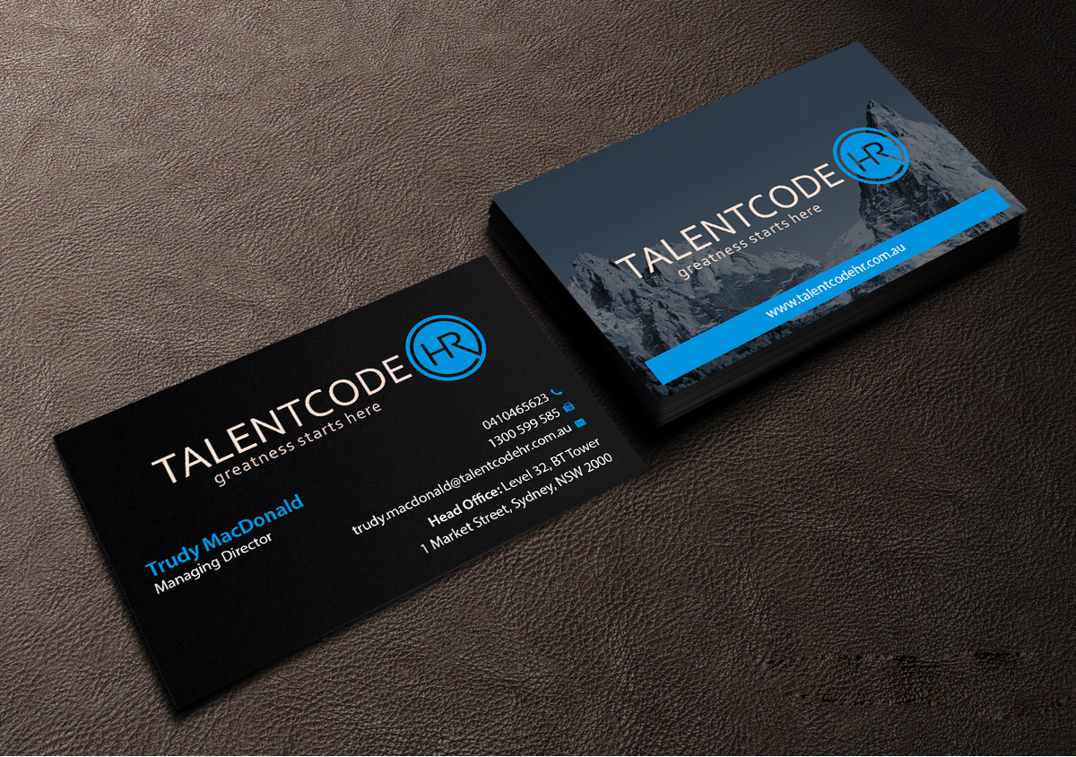 Diseño de Tarjeta de Presentación por Creations Box 2015 para TalentCode HR | Diseño: #10654525