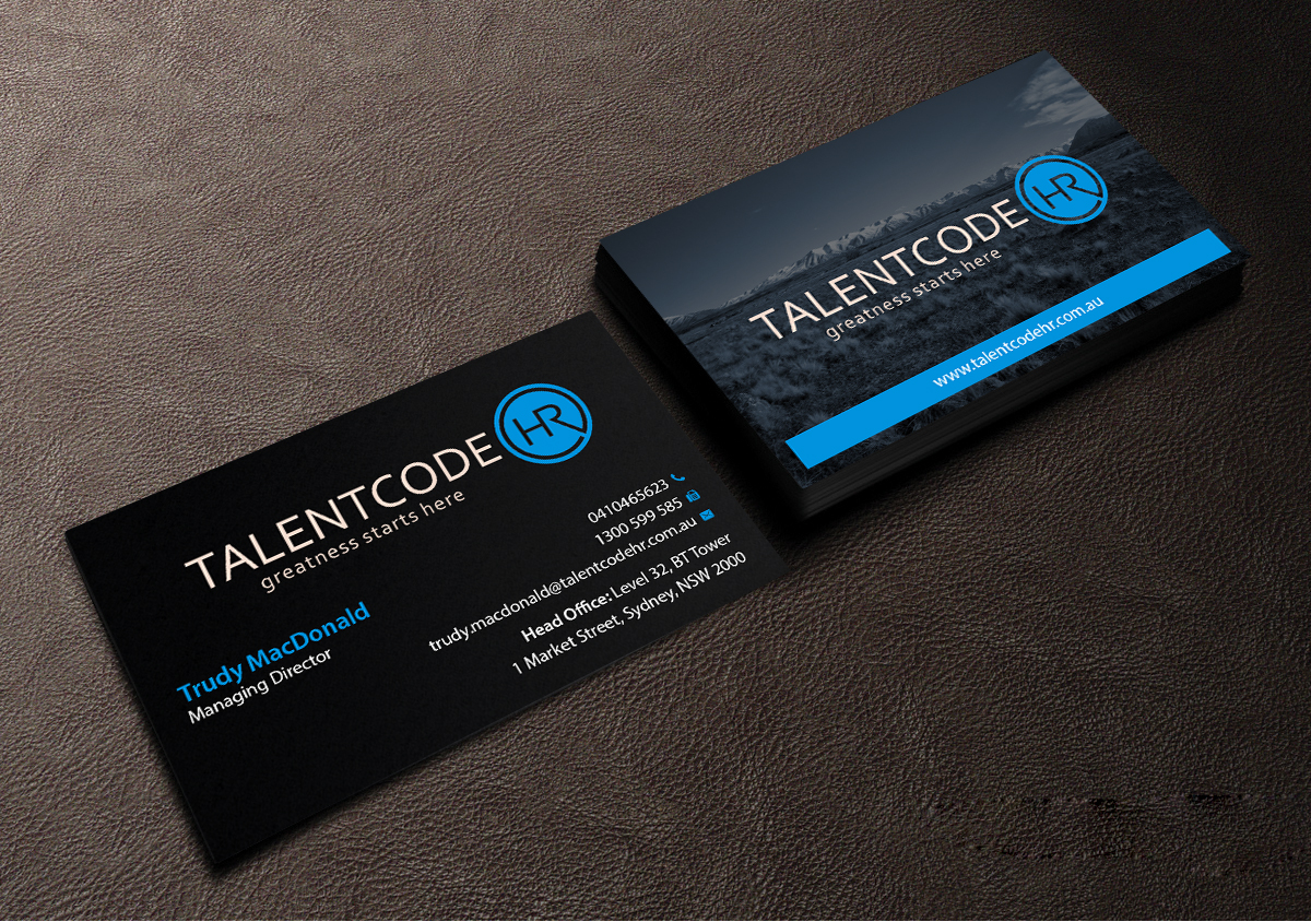 Business Card Design by Creations Box 2015 for TalentCode HR | Design #10654526