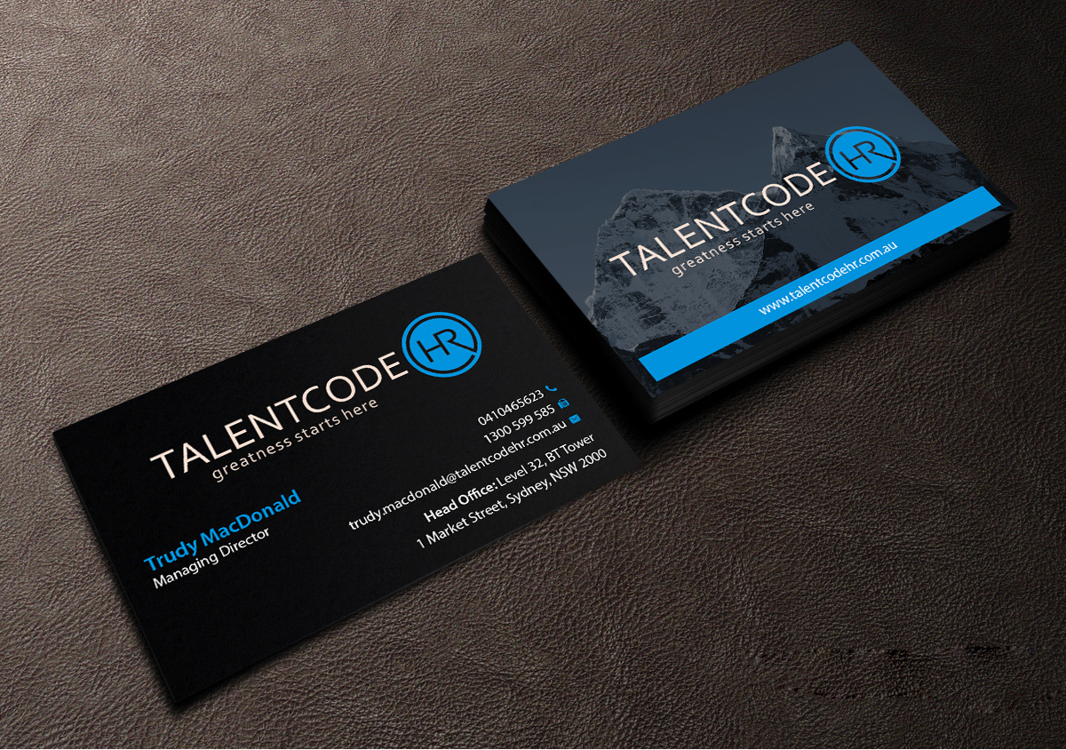 Business Card Design by Creations Box 2015 for TalentCode HR | Design #10654527