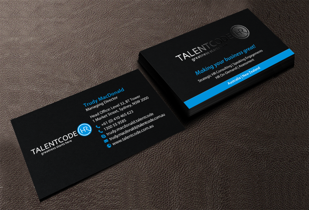 Design de Carte de Visite par chandrayaan.creative pour TalentCode HR | Design #10556734