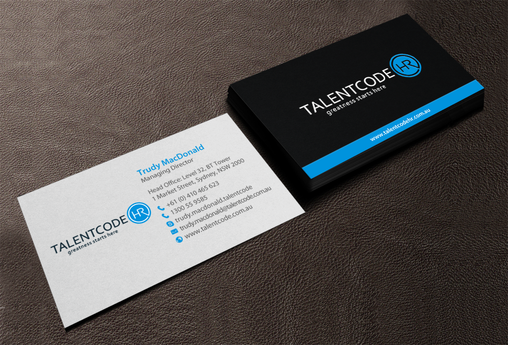 Business Card Design by chandrayaan.creative for TalentCode HR | Design #10579106