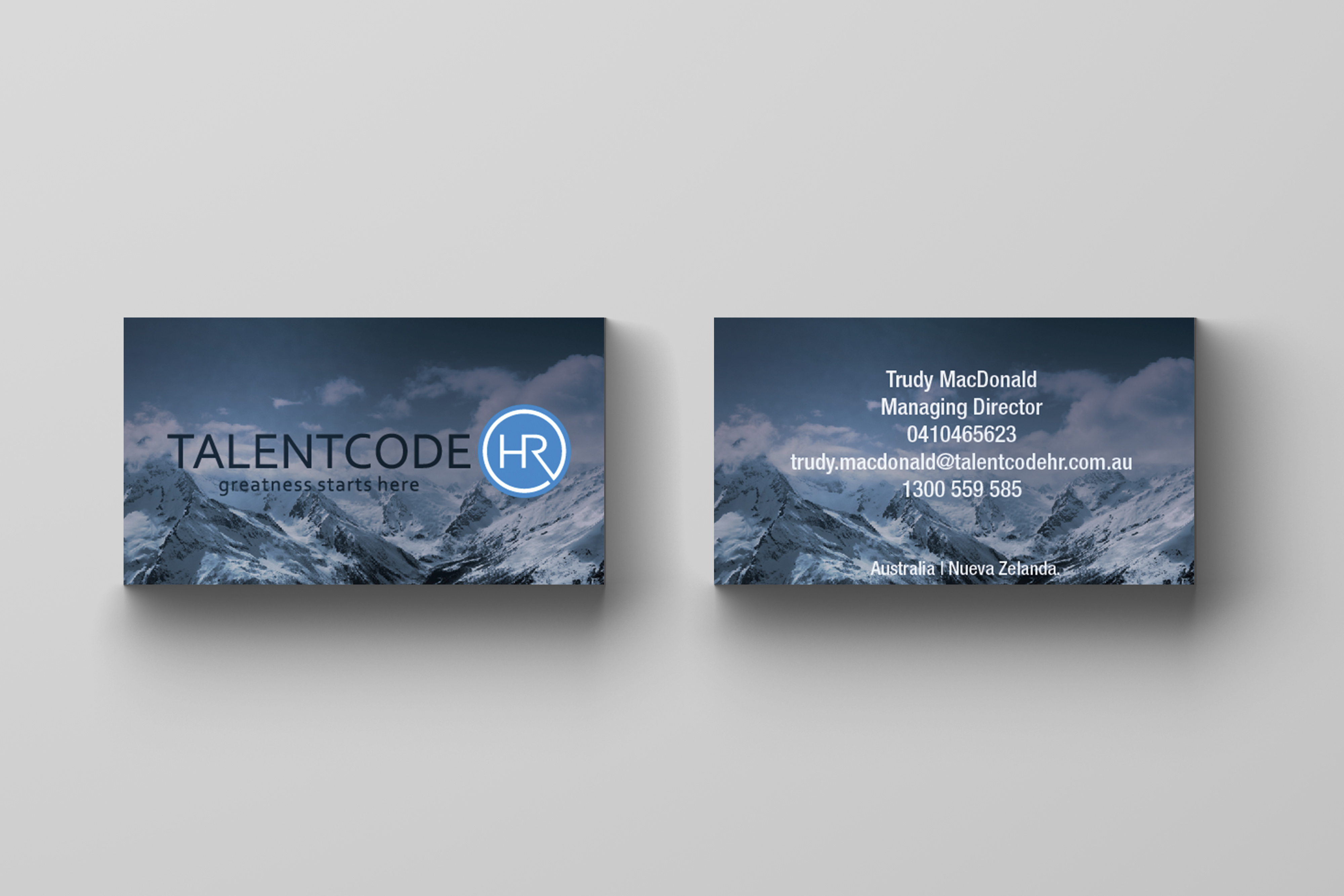 Business Card Design by mariano.zanella for TalentCode HR | Design #10584367