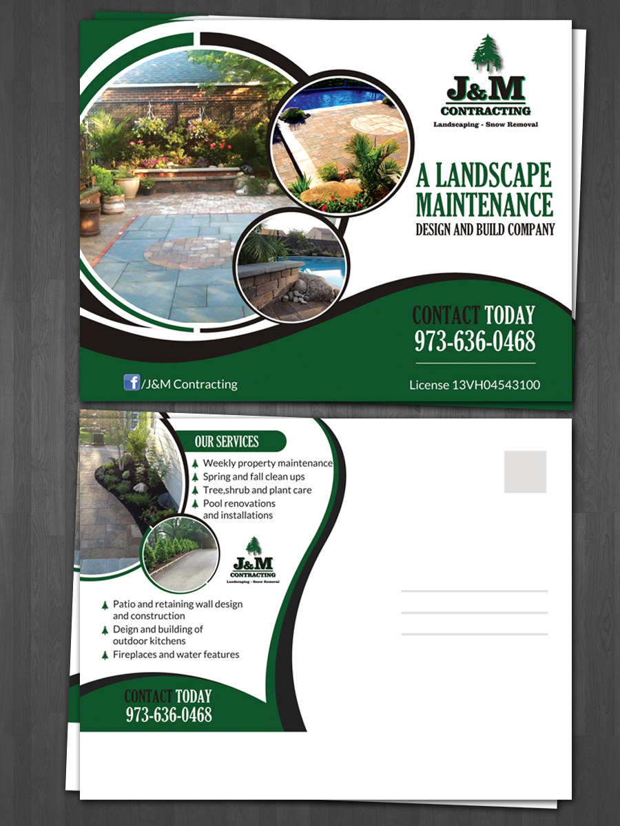 Postcard Design by hih7 for J&M Contracting  | Design: #10556076