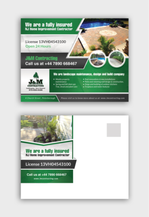 Postcard Design by debdesign for J&M Contracting  | Design: #10556933