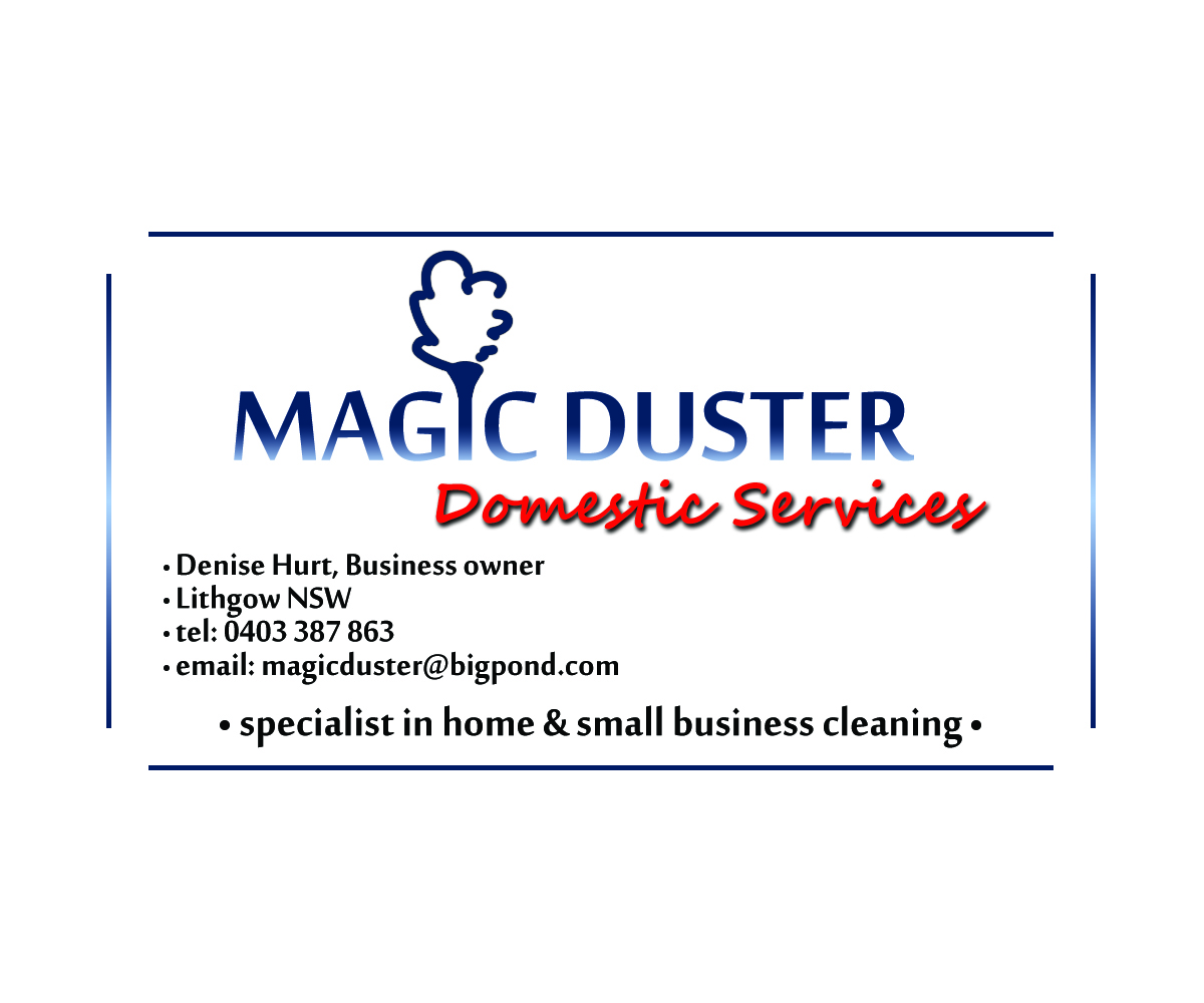 Business Card Design by EGO Design for Magic Duster Domestic Services | Design #2231010