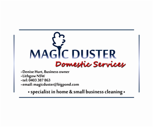 Diseño de Tarjeta de Presentación por EGO Design para Magic Duster Domestic Services | Diseño #2231010