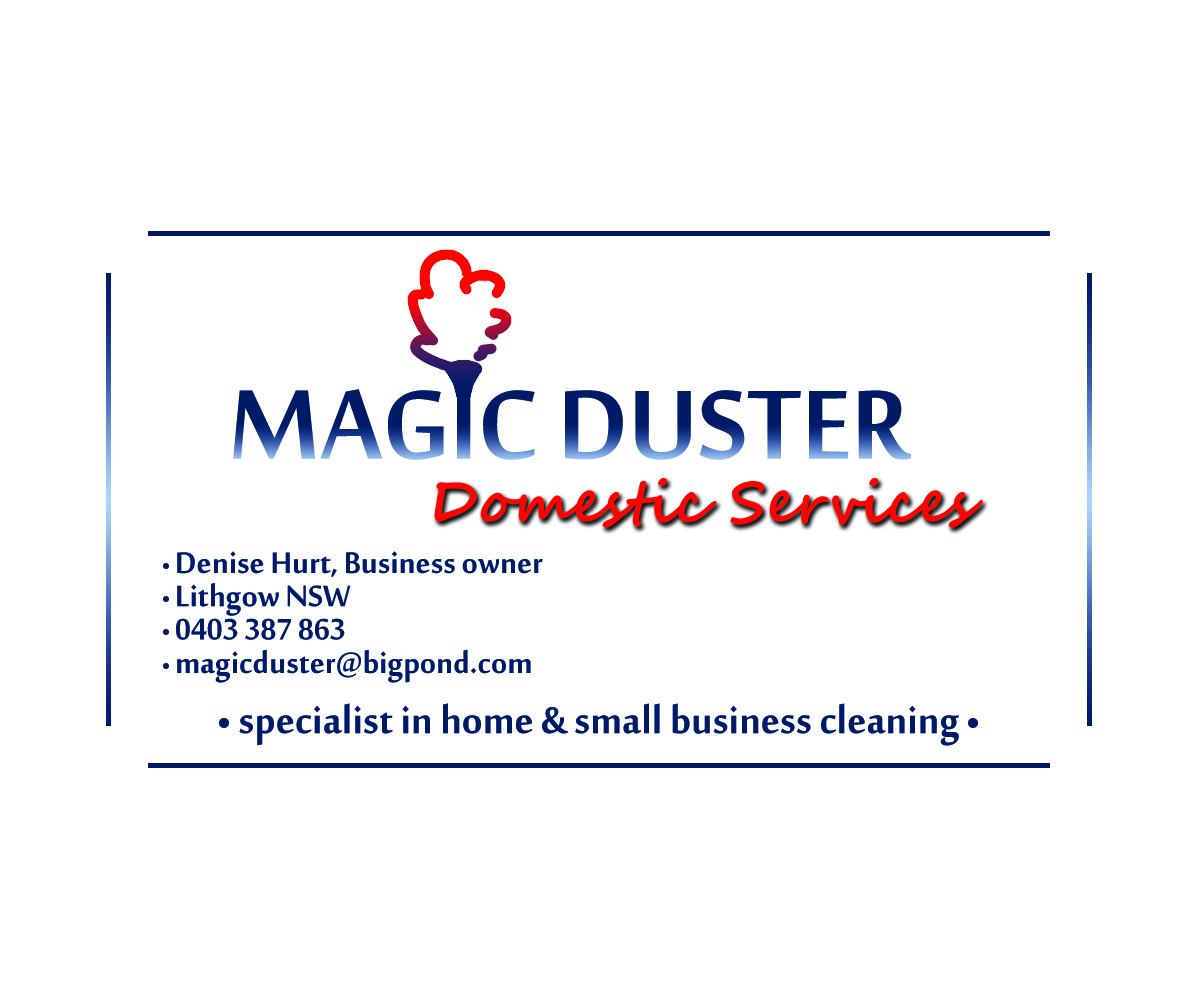 Business Card Design by EGO Design for Magic Duster Domestic Services | Design #2232404
