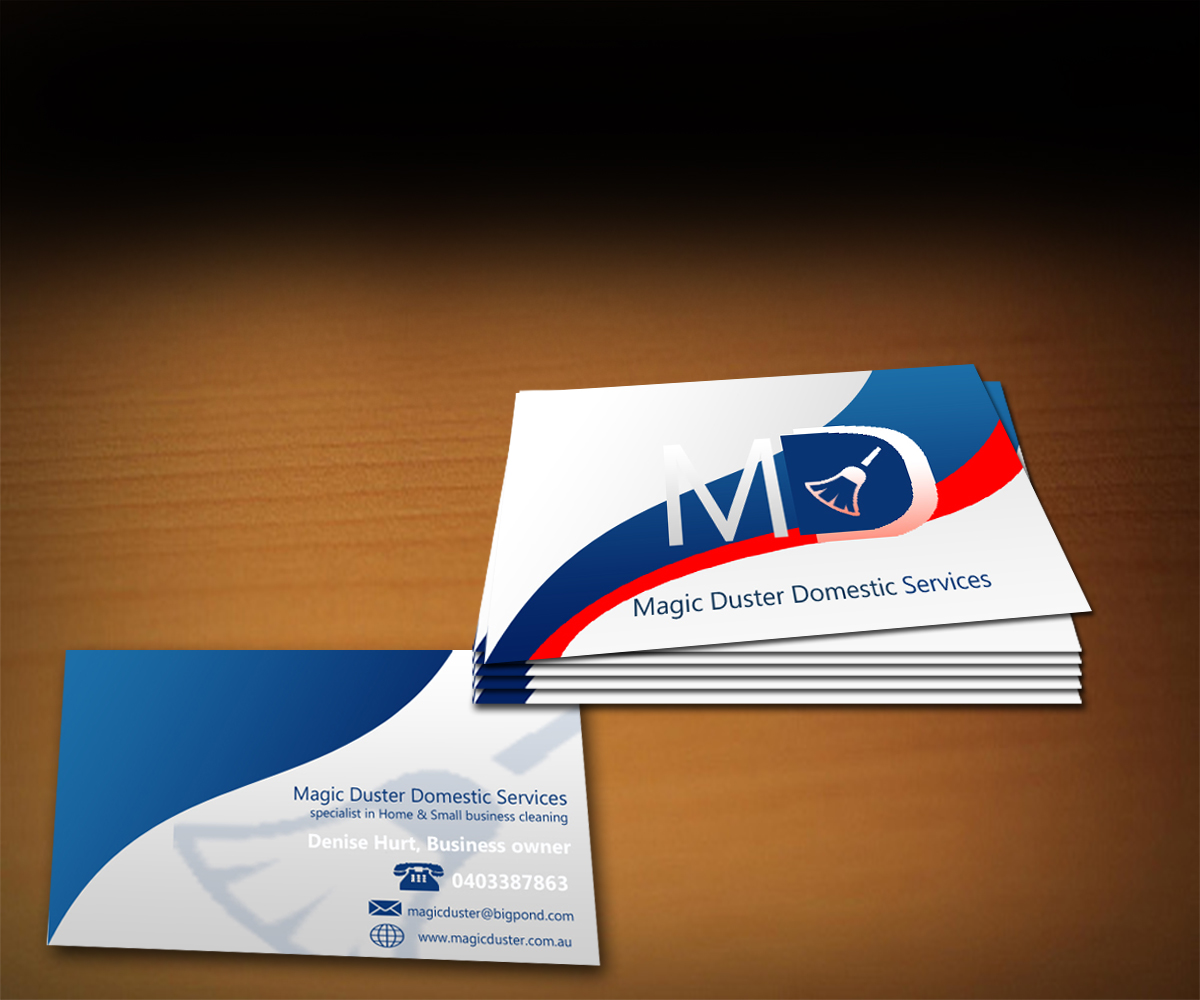 Business Card Design by Eliot Roddy for Magic Duster Domestic Services | Design #2255452
