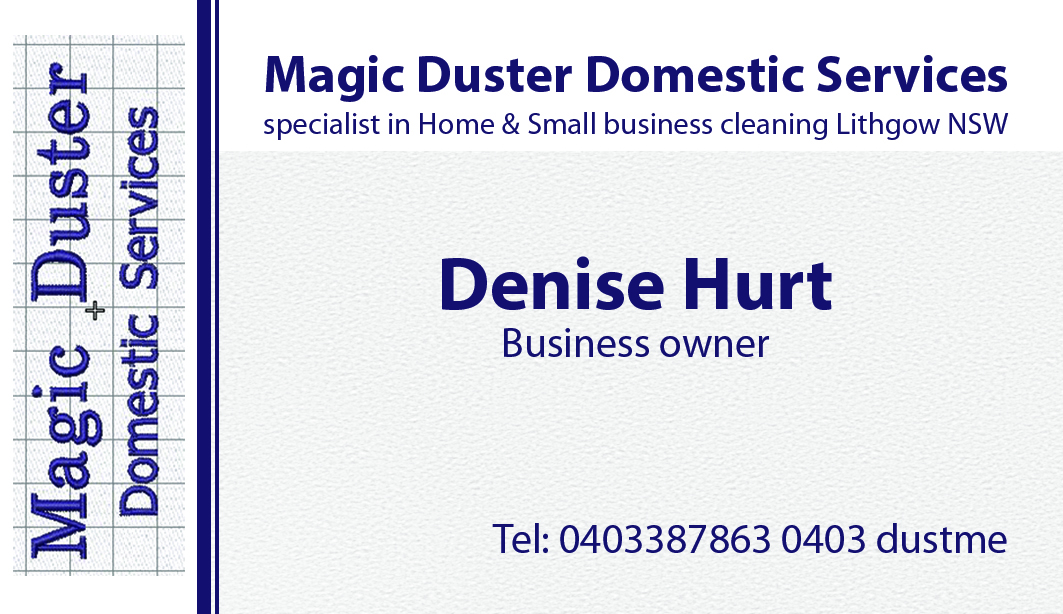 Diseño de Tarjeta de Presentación por dickenArt para Magic Duster Domestic Services | Diseño #2243152