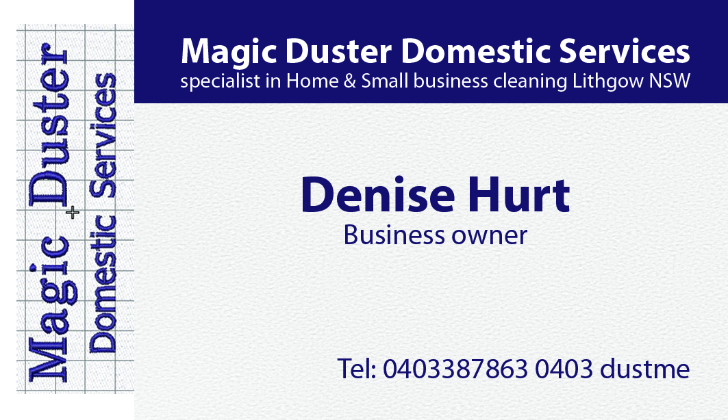 Visitenkarten-Design von dickenArt für Magic Duster Domestic Services | Design #2243156