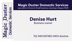 Design de Carte de Visite par dickenArt pour Magic Duster Domestic Services | Design #2243156