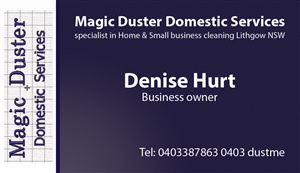 Business Card Design by dickenArt for Magic Duster Domestic Services | Design: #2243158