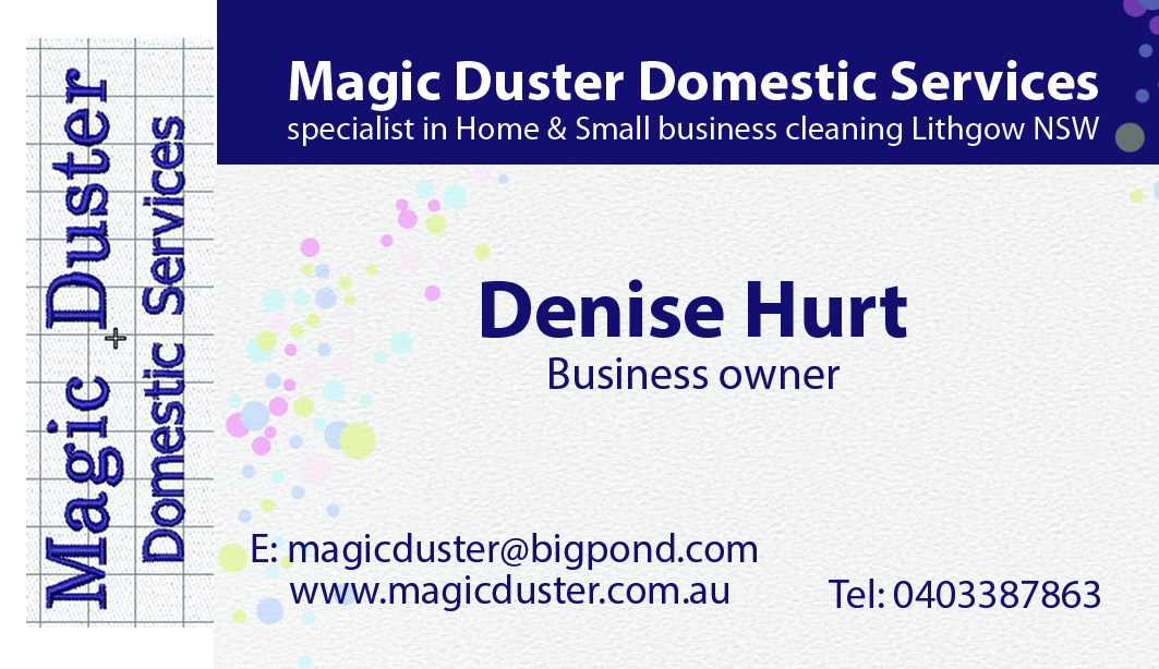 Business Card Design by dickenArt for Magic Duster Domestic Services | Design #2263712
