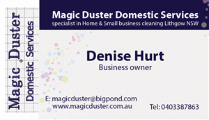 Business Card Design by dickenArt for Magic Duster Domestic Services | Design: #2263712