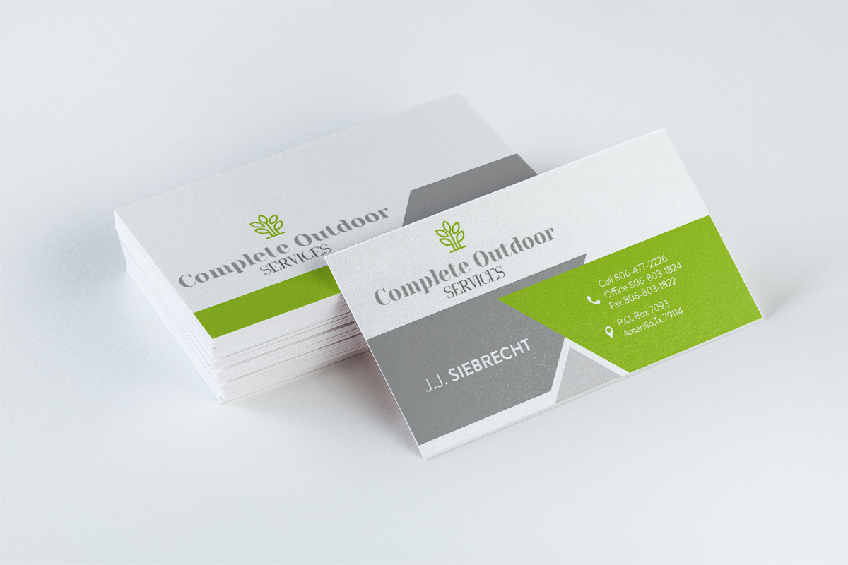 Diseño de Tarjeta de Presentación por isabel.paoli para Complete Outdoor Services | Diseño #10559377