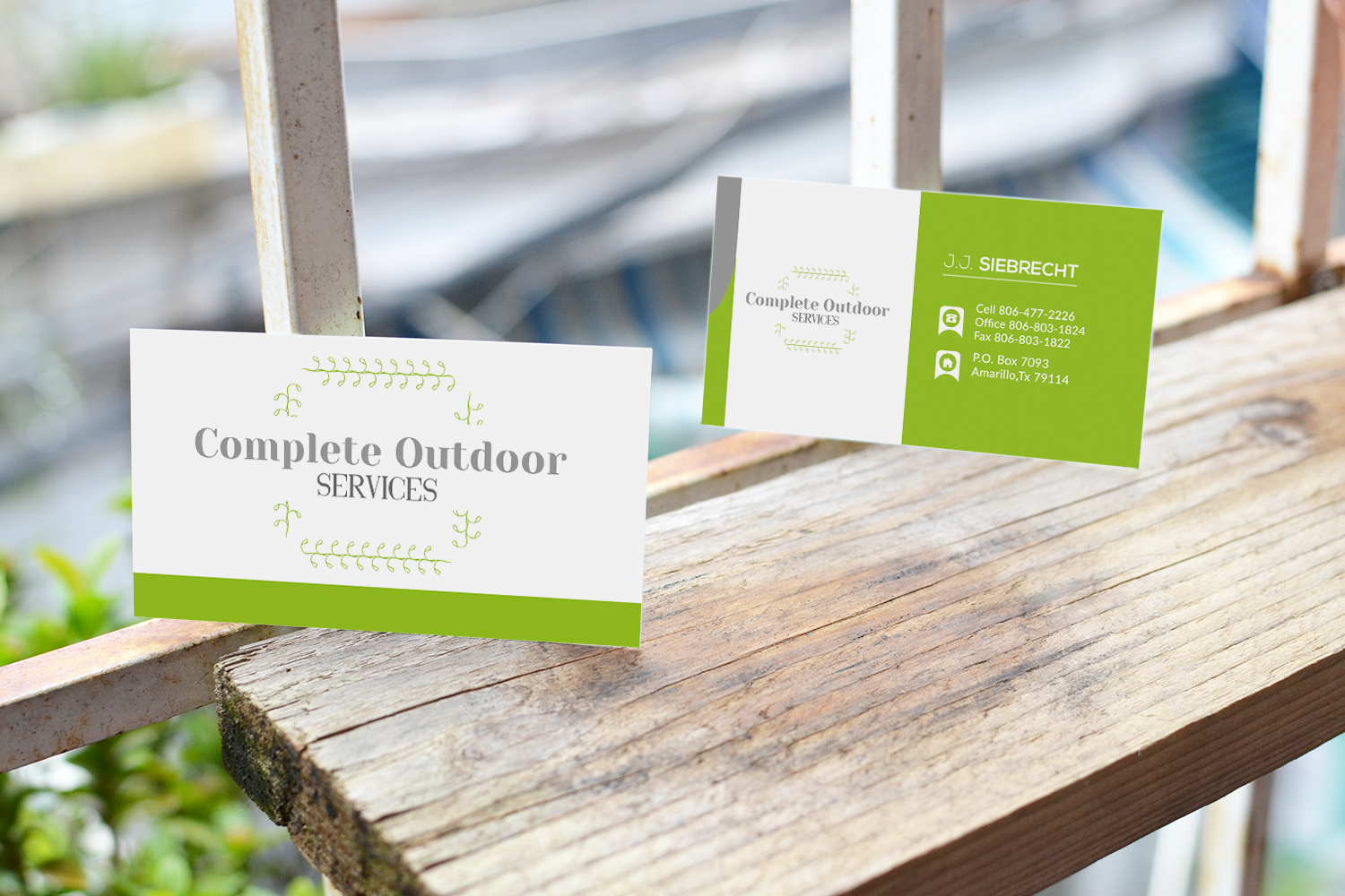 Diseño de Tarjeta de Presentación por isabel.paoli para Complete Outdoor Services | Diseño #10559379