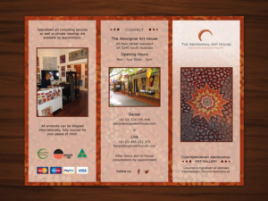 Brochure Design by ROART for The Aboriginal Art House | Design: #10662525