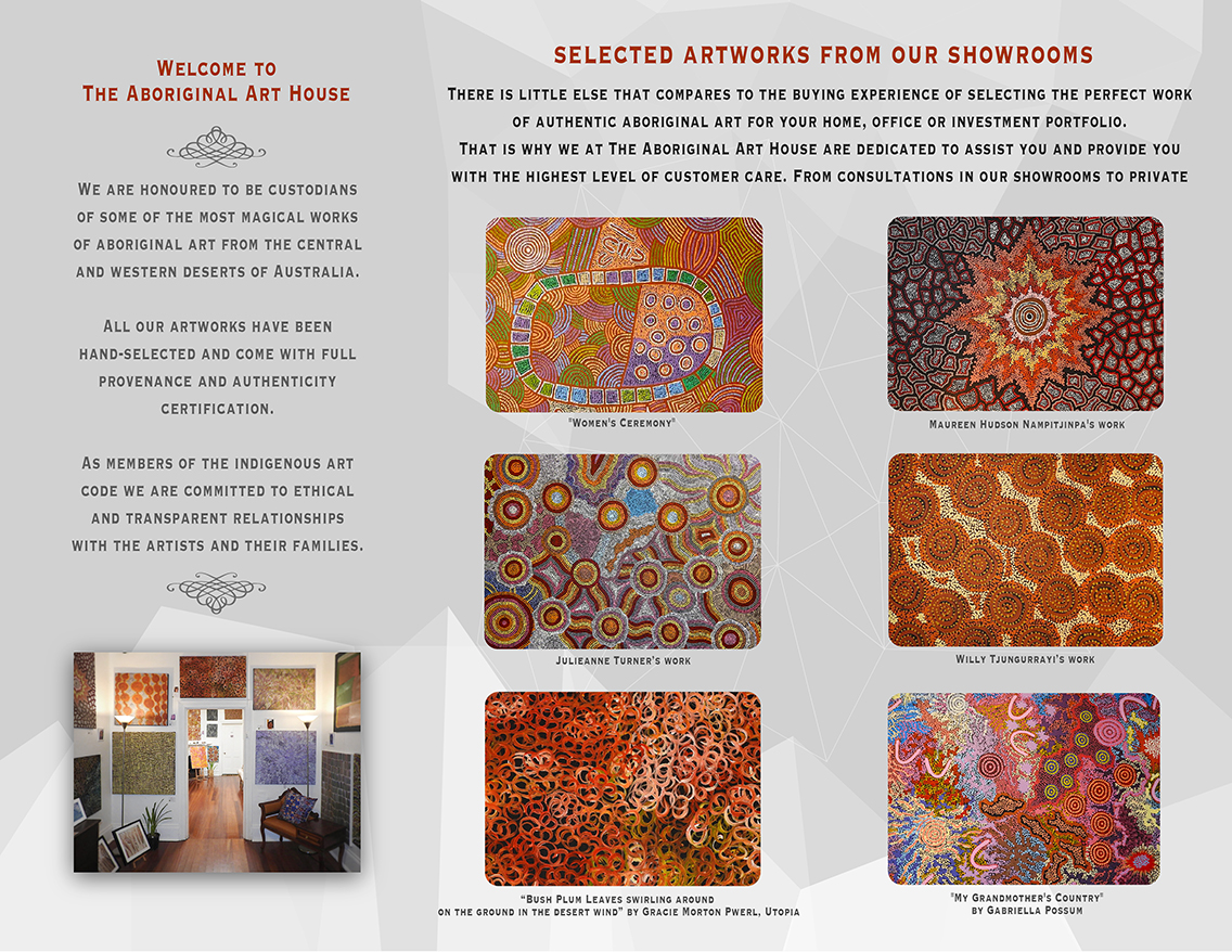 Brochure Design by Trung Ngo for The Aboriginal Art House | Design #10585243