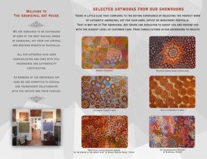 Brochure Design by Trung Ngo for The Aboriginal Art House | Design #10585243