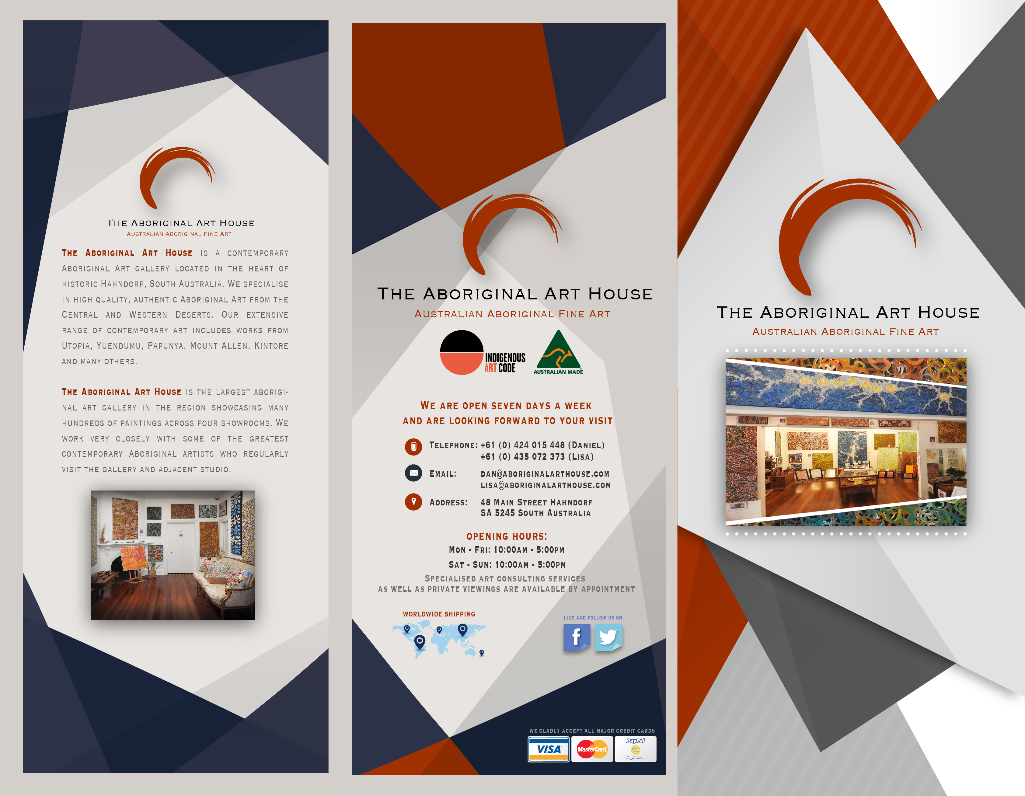 Brochure Design by Trung Ngo for The Aboriginal Art House | Design #10585248