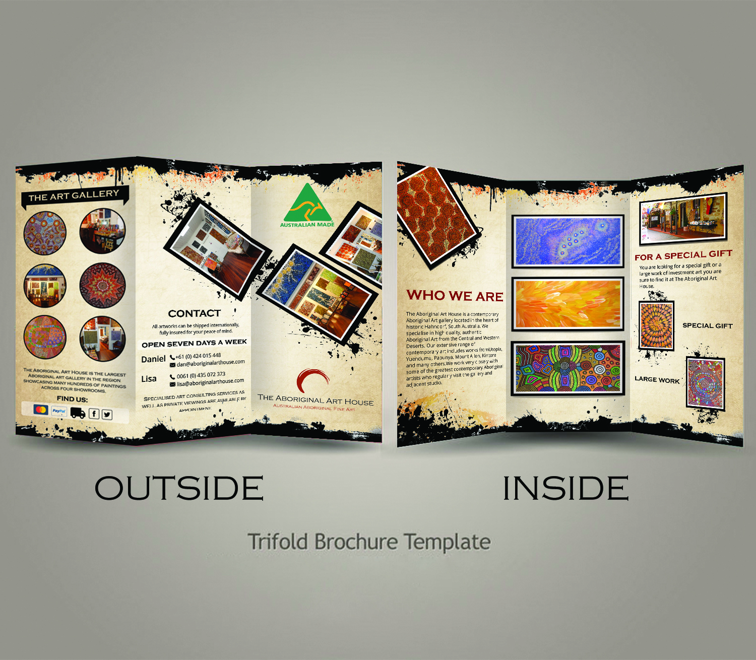Brochure Design by SD Web Creation for The Aboriginal Art House | Design: #10580697