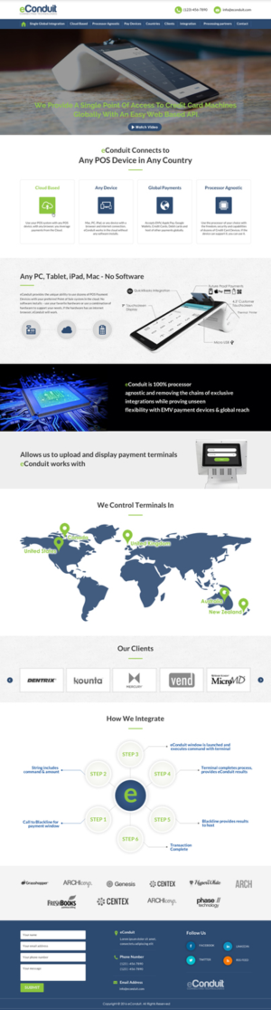 eConduit EMV Integration Platform | Web Design by Sbss