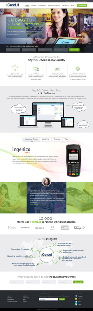 eConduit EMV Integration Platform | Web Design by Tpith