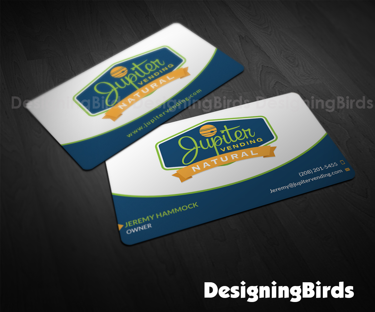 Business Card Design by Designing Birds for Jupiter Vending | Design #10568366