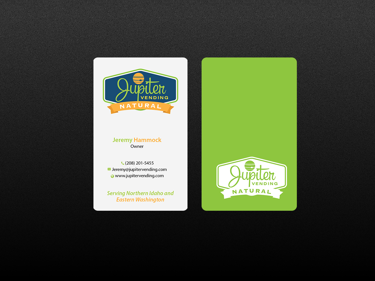 Design de Carte de Visite par Creations Box 2015 pour Jupiter Vending | Design #10584863