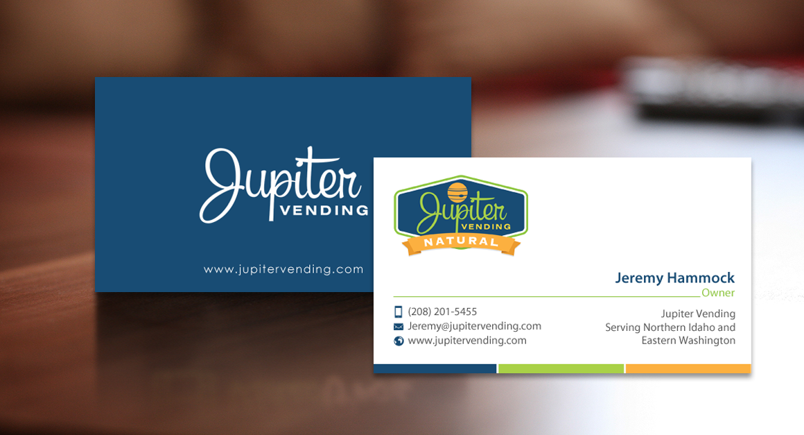 Business Card Design by chandrayaan.creative for Jupiter Vending | Design #10583194