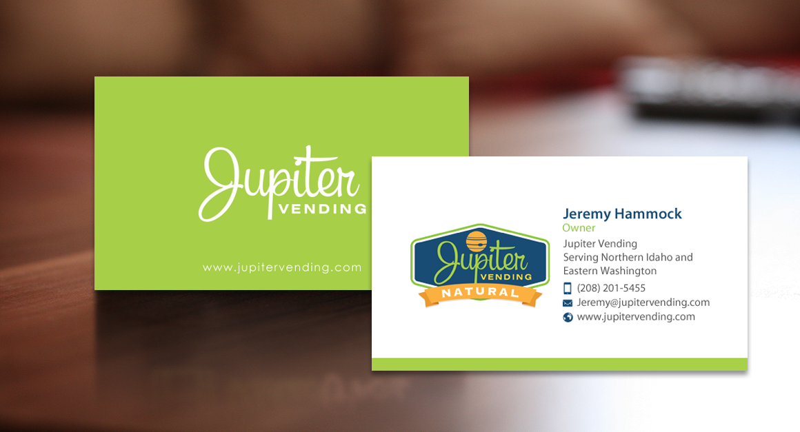 Business Card Design by chandrayaan.creative for Jupiter Vending | Design #10583197