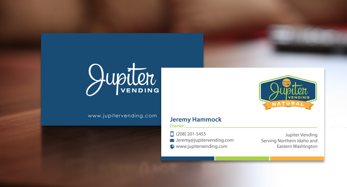 Business Card Design by chandrayaan.creative for Jupiter Vending | Design #10583198