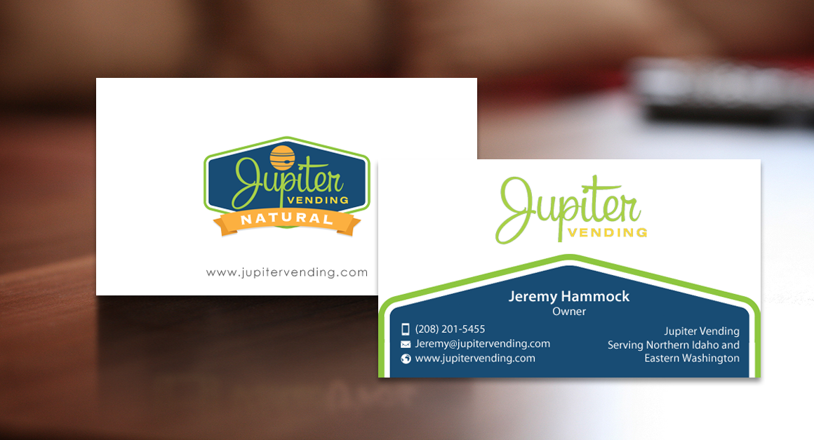 Design de Carte de Visite par chandrayaan.creative pour Jupiter Vending | Design #10583332