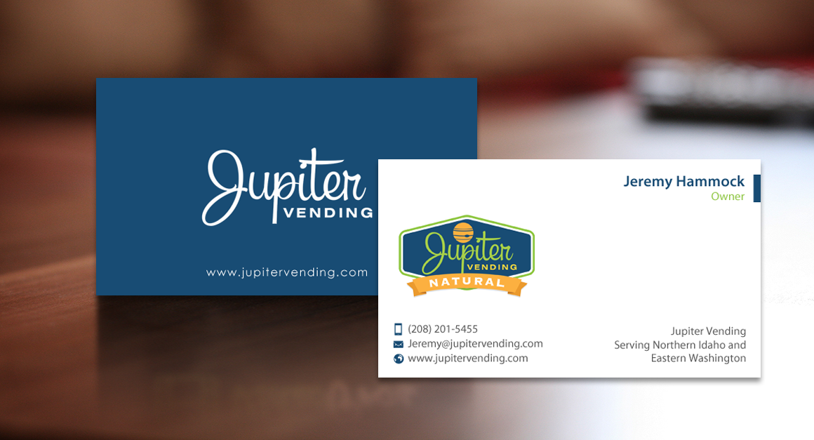 Business Card Design by chandrayaan.creative for Jupiter Vending | Design #10583344