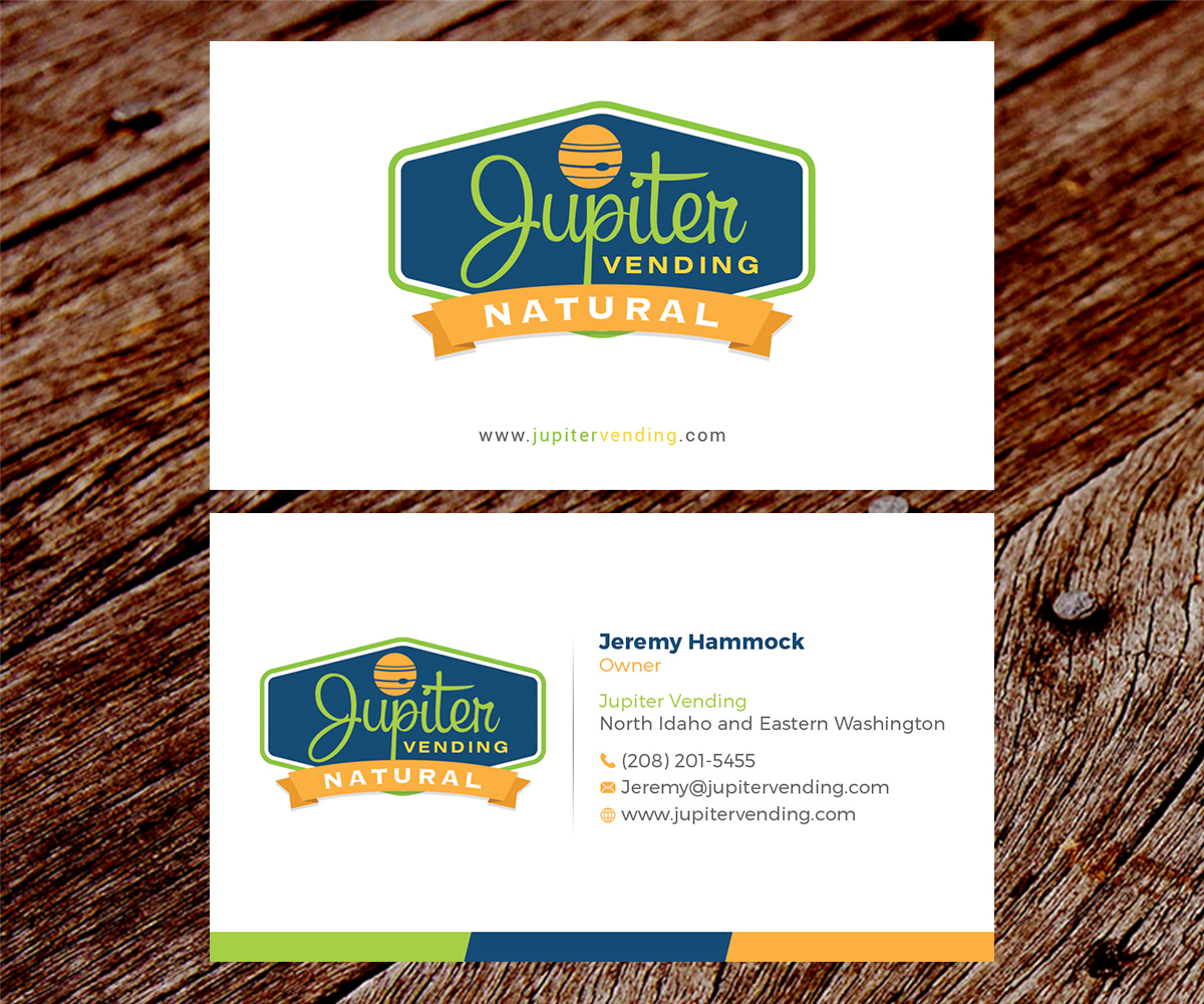 Diseño de Tarjeta de Presentación por SS_Designs para Jupiter Vending | Diseño #10587207