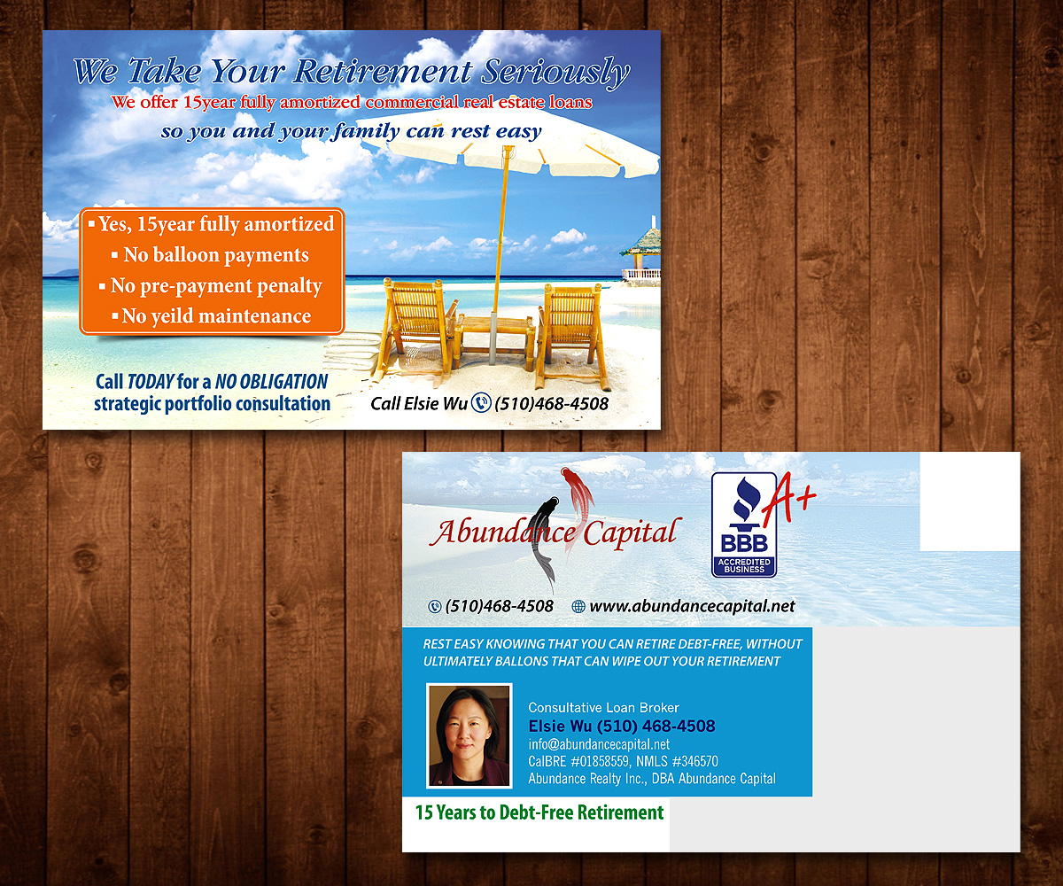Postcard Design by Designers Hub for Abundance Capital | Design #10592797