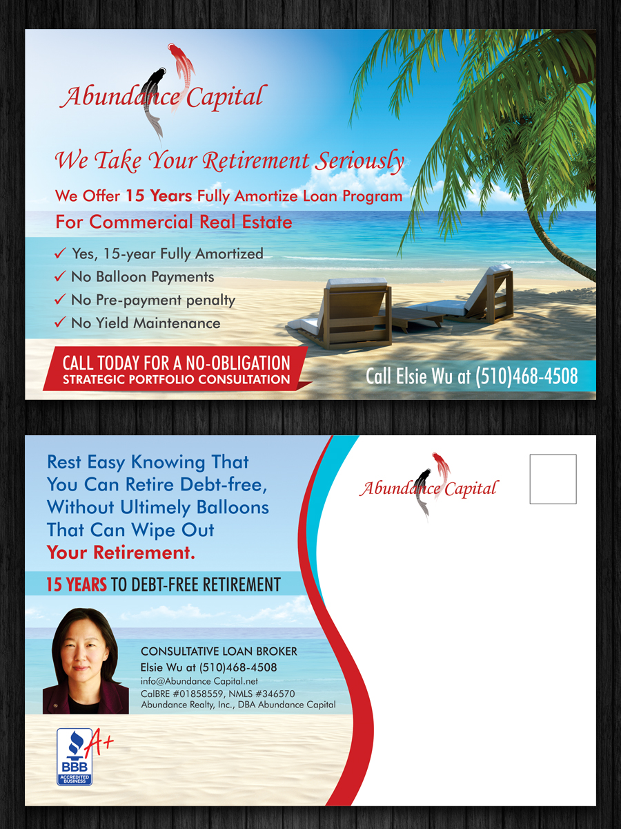 Diseño de Postal por ecorokerz para Abundance Capital | Diseño #10569041