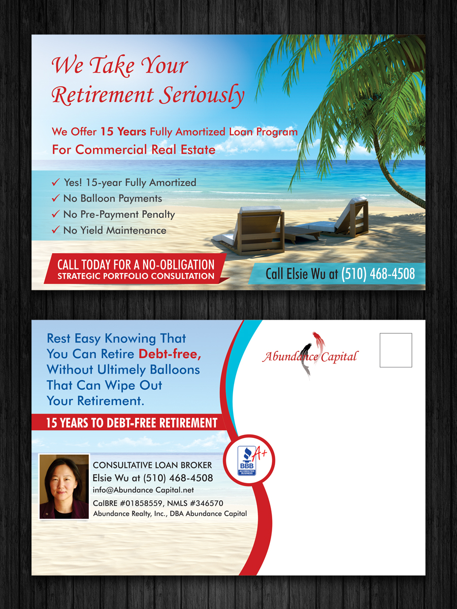 Diseño de Postal por ecorokerz para Abundance Capital | Diseño #10577946