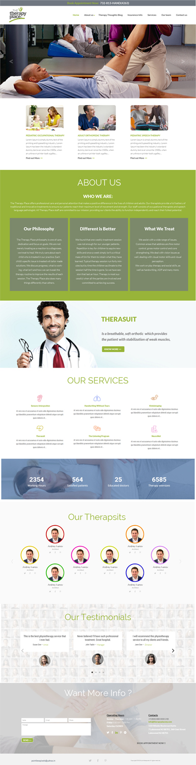 Web Design by Pointless Pixels India for The Therapy Place | Design #10692765