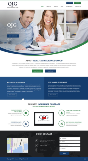 Web Design by pb for Qualitas Insurance Group | Design: #10572807