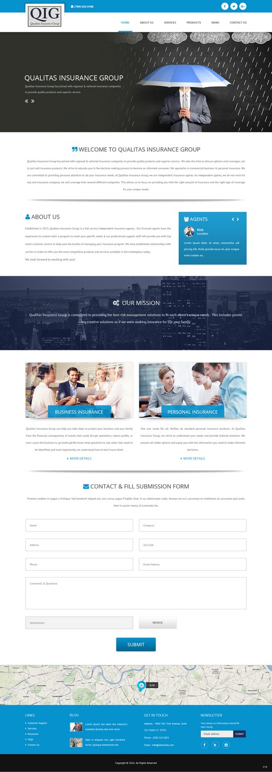 Web Design by pb for Qualitas Insurance Group | Design #10581823