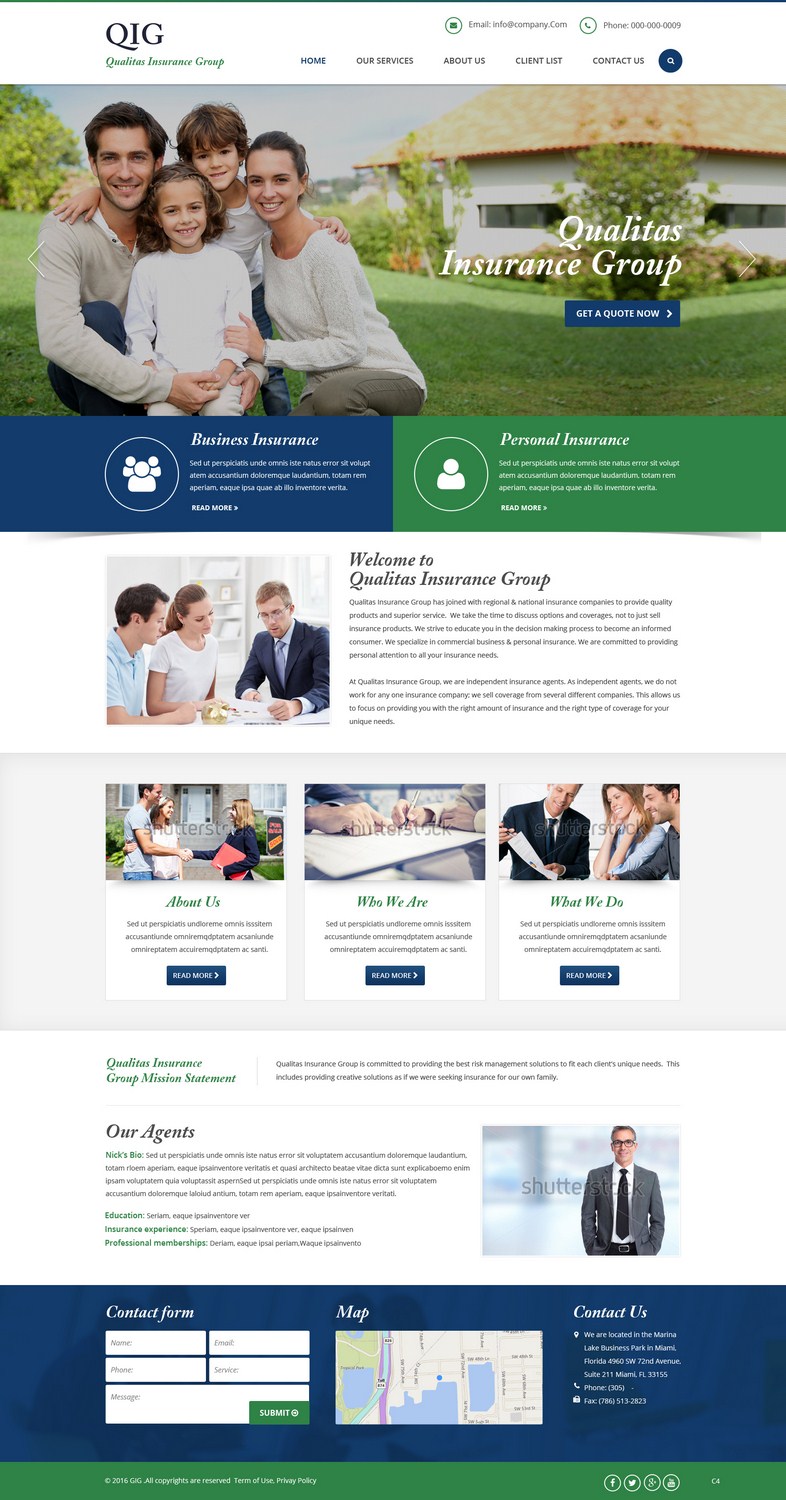 Web Design by pb for Qualitas Insurance Group | Design #10581824