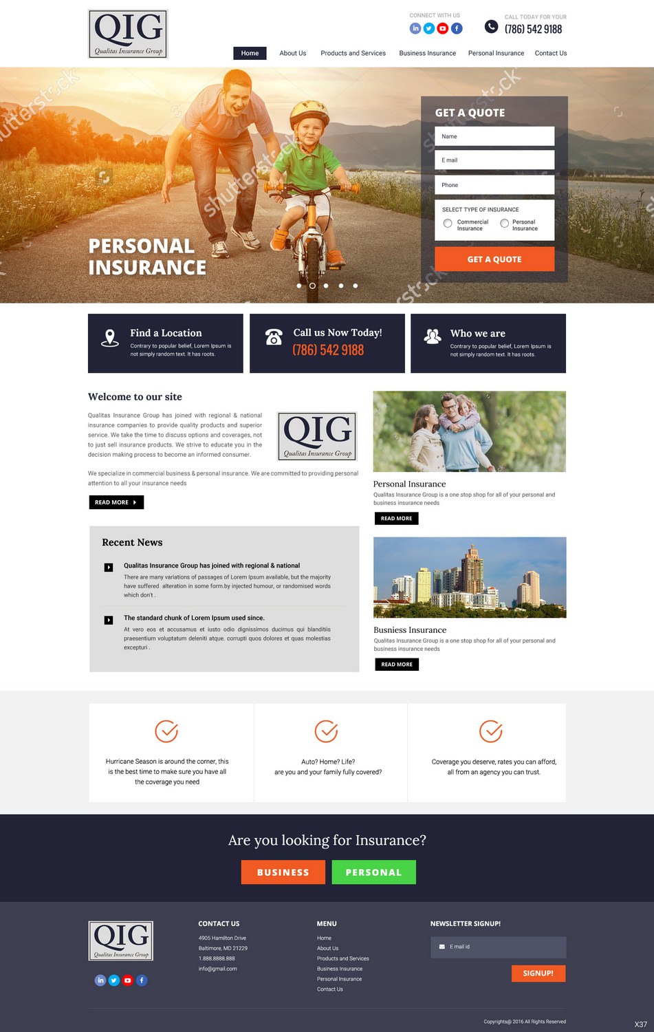 Web Design by pb for Qualitas Insurance Group | Design #10581825
