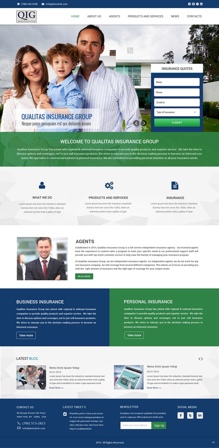 Web Design by pb for Qualitas Insurance Group | Design #10582648