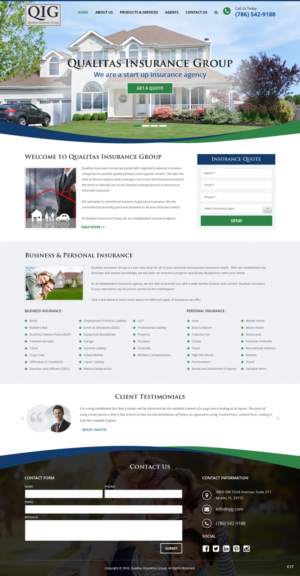 Web Design by pb for Qualitas Insurance Group | Design: #10598864